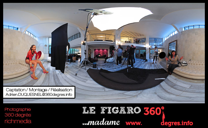 360 degrés Madame Figaro Mode Beauté Luxe Making off digital interactif réalisé par le photographe Adrien DUQUESNEL